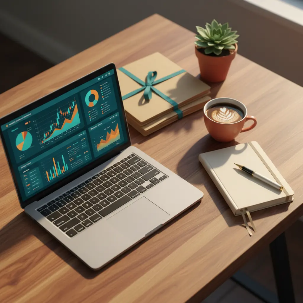 Modern, professional accounting office with teal accents in McAllen, Texas