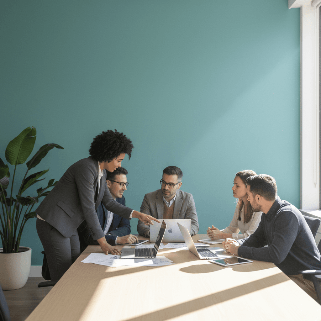 Bilingual team working together in a friendly McAllen office