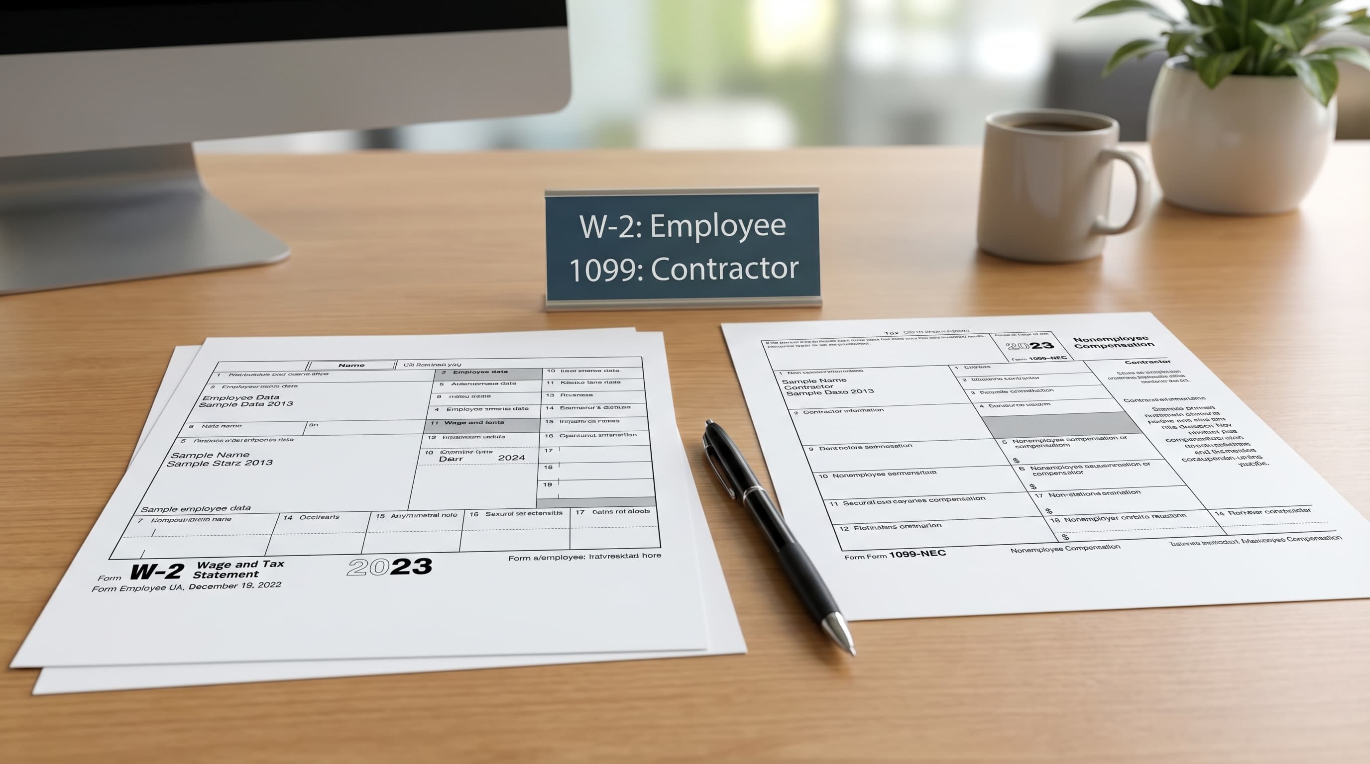 Calculator and price comparison documents on a clean professional desk